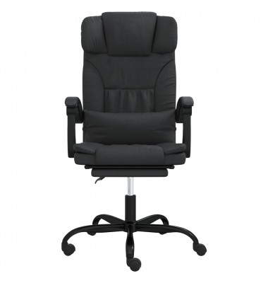  Atlošiama biuro kėdė, juodos spalvos, dirbtinė oda - Biuro kėdės - 3