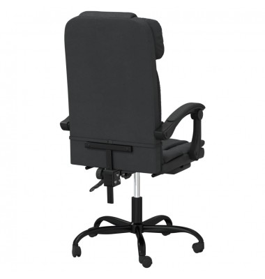  Atlošiama biuro kėdė, juodos spalvos, dirbtinė oda - Biuro kėdės - 5