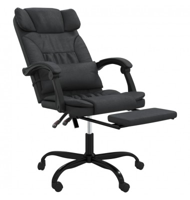  Atlošiama biuro kėdė, juodos spalvos, dirbtinė oda - Biuro kėdės - 6