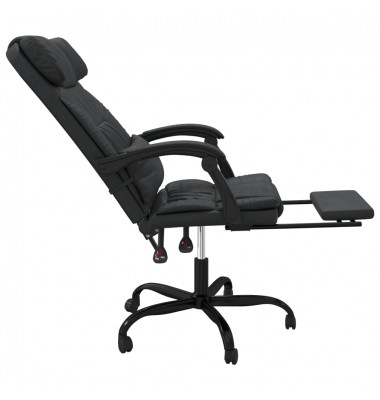  Atlošiama biuro kėdė, juodos spalvos, dirbtinė oda - Biuro kėdės - 7
