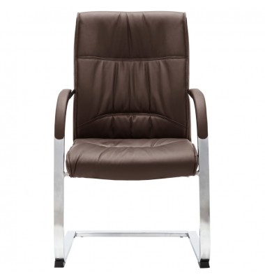  Gembinė biuro kėdė, rudos spalvos, dirbtinė oda - Biuro kėdės - 2