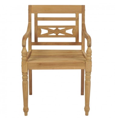  Batavia kėdės, 2 vnt., tikmedžio mediena - Lauko kėdės - 3