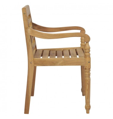  Batavia kėdės, 2 vnt., tikmedžio mediena - Lauko kėdės - 4