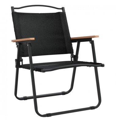  Stovyklavimo kėdės, 2vnt., juodos, 54x55x78cm, oksfordo audinys - Lauko kėdės - 3