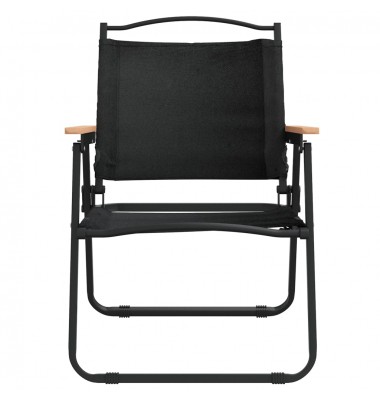  Stovyklavimo kėdės, 2vnt., juodos, 54x55x78cm, oksfordo audinys - Lauko kėdės - 4
