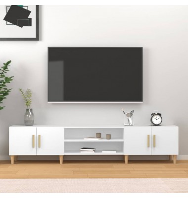  Televizoriaus spintelė, balta, 180x31,5x40cm, apdirbta mediena - TV spintelės - 1