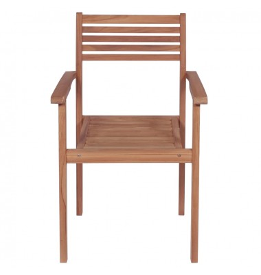  Sodo kėdės su žaliomis pagalvėlėmis, 2vnt., tikmedžio masyvas - Lauko kėdės - 4