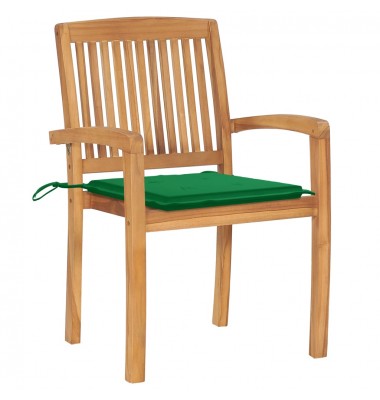  Sodo kėdės su pagalvėlėmis, 2vnt., tikmedžio medienos masyvas - Lauko kėdės - 2