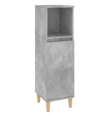  Vonios baldų komplektas, 3 dalių, betono pilkas, mediena - Vonios baldų komplektai - 7