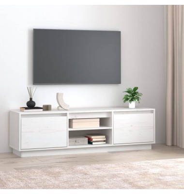  Televizoriaus spintelė, balta, 140x35x40cm, pušies masyvas - TV spintelės - 1