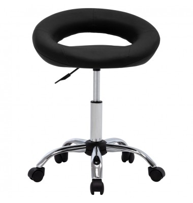  Pasukama valgomojo kėdė, juodos spalvos, dirbtinė oda (323664) - Valgomojo Kėdės - 2