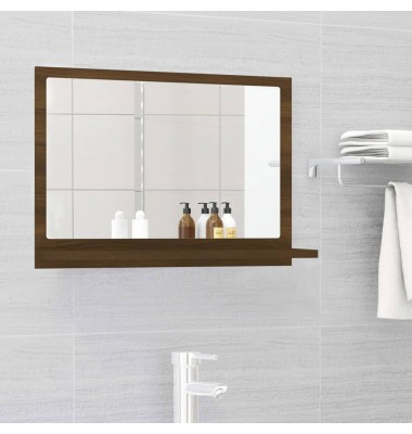  Vonios veidrodis, rudas ąžuolo, 60x10,5x37cm, mediena - Vonios spintelės, veidrodžiai - 1