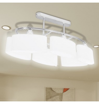 Šviestuvas su Stikliniais Elipsoido Formos Gaubtais, 6 E14 Lemputės - Šviestuvai - 1
