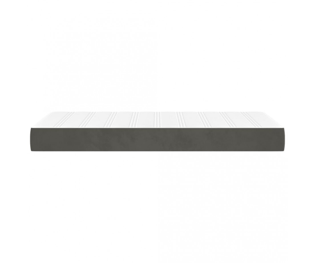  Spyruoklinis čiužinys, tamsiai pilkas, 100x200x20 cm, aksomas - Čiužiniai - 4