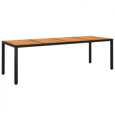  Sodo stalas, juodas, 250x100x75cm, akacija ir poliratanas - Lauko stalai, staliukai - 1