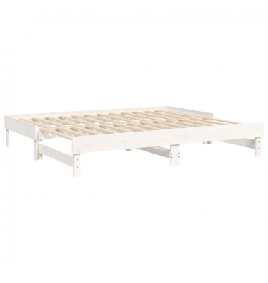  Ištraukiama lova, balta, 2x(80x200)cm, pušies medienos masyvas - Lovos - 7