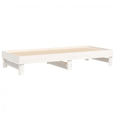  Ištraukiama lova, balta, 2x(80x200)cm, pušies medienos masyvas - Lovos - 8