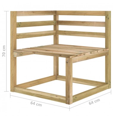  Sodo komplektas, 6 dalių, žaliai impregnuota pušies mediena - Lauko baldų komplektai - 8