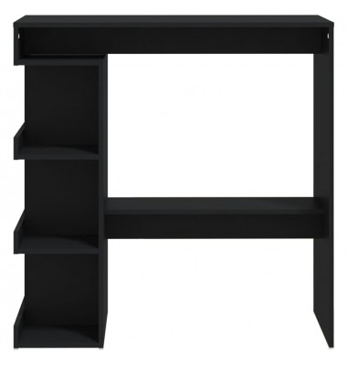  Baro stalas su lentyna, juodos spalvos, 100x50x101,5cm, MDP - Stalai - 5