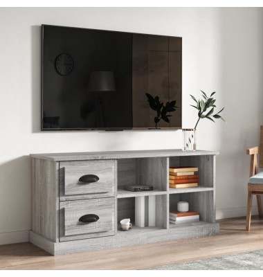  Televizoriaus spintelė, pilka ąžuolo, 102x35,5x47,5cm, mediena - TV spintelės - 1
