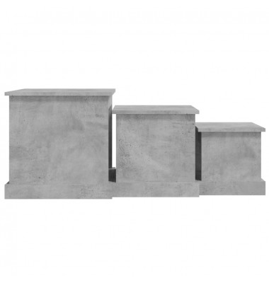  Sustumiami staliukai, 3vnt., betono pilki, apdirbta mediena - Kavos staliukai - 7