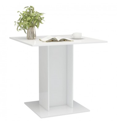  Valgomojo stalas, baltos sp., 80x80x75cm, MDP, labai blizgus - Stalai - 3