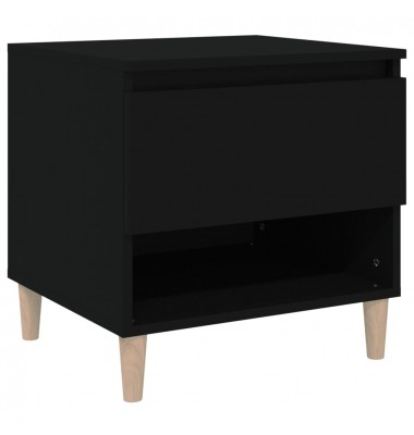 Naktinis staliukas, juodas, 50x46x50cm, apdirbta mediena - Naktinės spintelės - 2