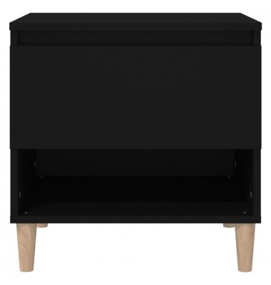  Naktinis staliukas, juodas, 50x46x50cm, apdirbta mediena - Naktinės spintelės - 5