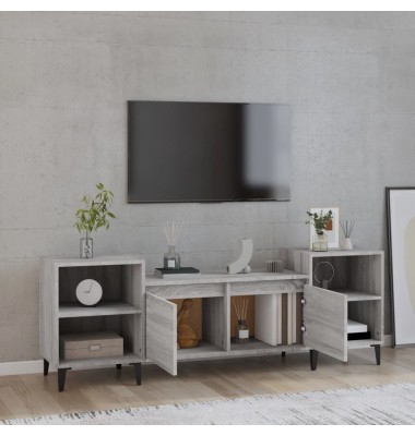  Televizoriaus spintelė, pilka ąžuolo, 160x35x55cm, mediena - TV spintelės - 3