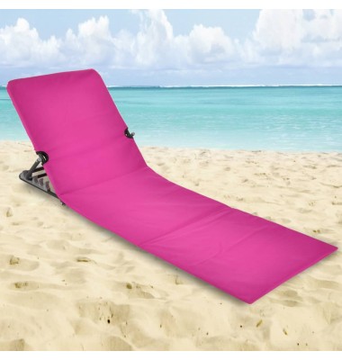 HI Sulankstomas paplūdimio kilimėlis-kėdė, rožinės spalvos, PVC - Gultai, šezlongai - 2