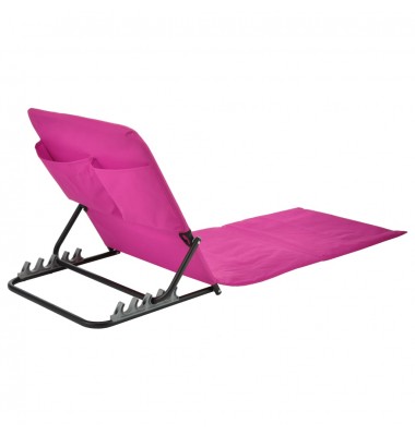 HI Sulankstomas paplūdimio kilimėlis-kėdė, rožinės spalvos, PVC - Gultai, šezlongai - 4