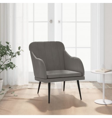  Krėslas, tamsiai pilkos spalvos, 63x76x80cm, aksomas - Foteliai, krėslai - 1