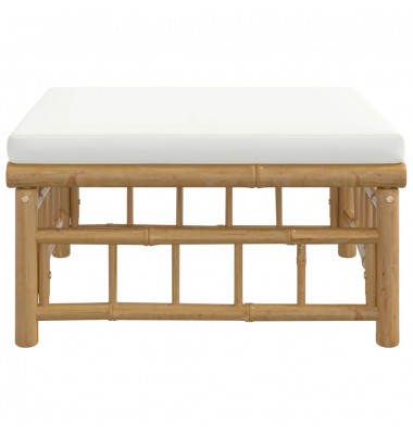  Sodo pakoja su kreminės baltos spalvos pagalvėle, bambukas - Moduliniai lauko baldai - 4