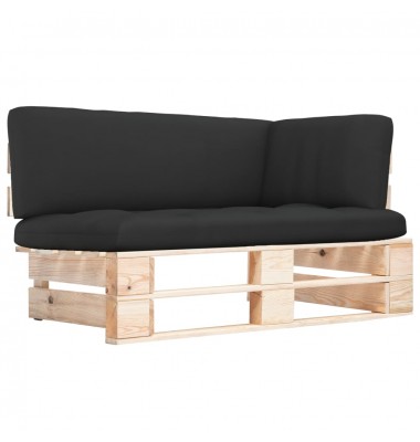  Kampinė sodo sofa iš palečių, impregnuota pušies mediena - Moduliniai lauko baldai - 1