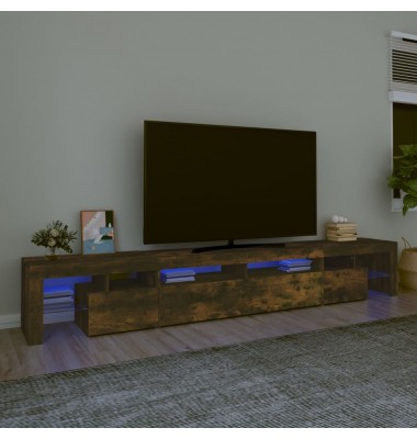  Televizoriaus spintelė su LED, dūminio ąžuolo, 260x36,5x40cm - TV spintelės - 1