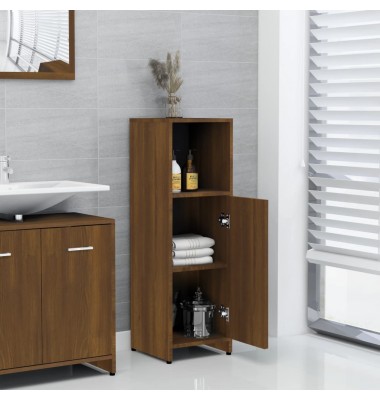  Vonios spintelė, ruda ąžuolo, 30x30x95cm, apdirbta mediena - Vonios baldų komplektai - 4