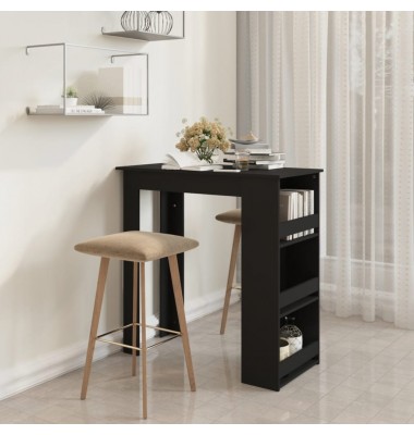  Baro stalas su lentyna, juodos spalvos, 102x50x103,5cm, MDP - Stalai - 1