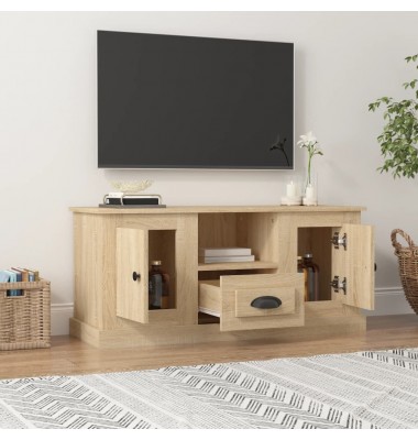  Televizoriaus spintelė, ąžuolo, 100x35,5x45cm, apdirbta mediena - TV spintelės - 3