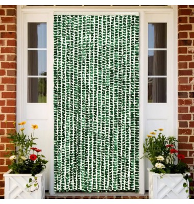  Užuolaida nuo vabzdžių, žalia ir balta, 90x220 cm, šenilis - Tinkleliai langams ir durims - 1