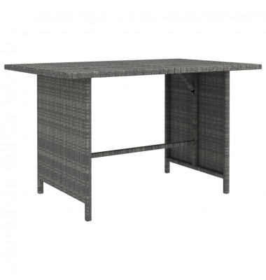  Sodo valgomojo stalas, pilkos spalvos, 110x70x65cm, poliratanas - Moduliniai lauko baldai - 1