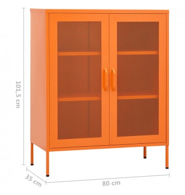  Sandėliavimo spintelė, oranžinė, 80x35x101,5cm, plienas - Biuro spintos, spintelės - 9