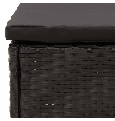  Sodo pakoja su pagalvėle, juodos spalvos, poliratanas - Moduliniai lauko baldai - 6