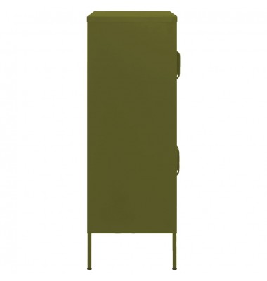  Sandėliavimo spintelė, alyvuogių žalia, 80x35x101,5cm, plienas - Biuro spintos, spintelės - 4