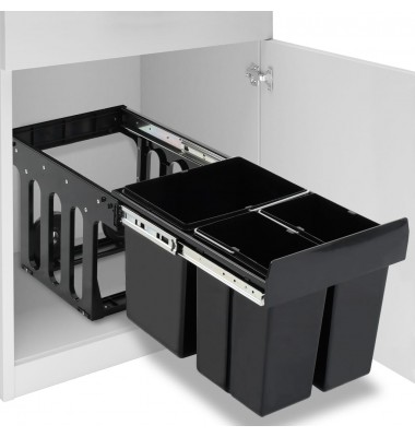  Ištraukiama virtuvės spintelės šiukšliadėžė, 48l, soft-close - Šiukšliadėžės - 1
