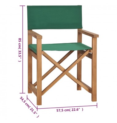  Sulankstomos režisieriaus kėdės, 2vnt., žalios, tikmedis - Lauko kėdės - 9