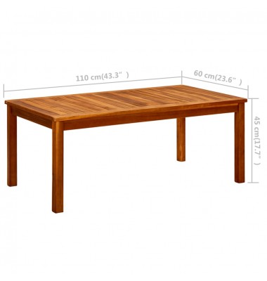  Sodo kavos staliukas, 110x60x45cm, akacijos medienos masyvas - Lauko stalai, staliukai - 7