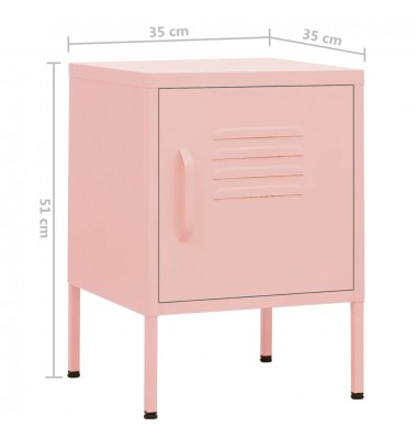  Naktinis staliukas, rožinė, 35x35x51cm, plienas - Naktinės spintelės - 9
