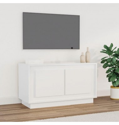  Televizoriaus spintelė, balta, 80x35x45cm, mediena, blizgi - TV spintelės - 1