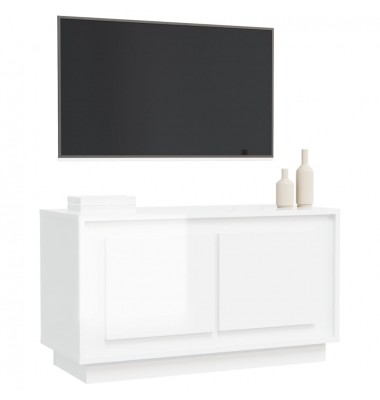 Televizoriaus spintelė, balta, 80x35x45cm, mediena, blizgi - TV spintelės - 4
