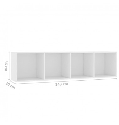  Spintelė knygoms/televizoriui, balta, 143x30x36cm - Pakabinamos lentynos, spintelės - 8